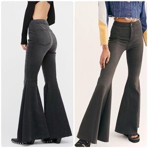 Free People We The Free Just Float On Flare Jeans High Waist Cowboy Western